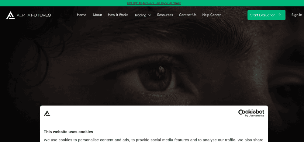 Alpha Futures homepage